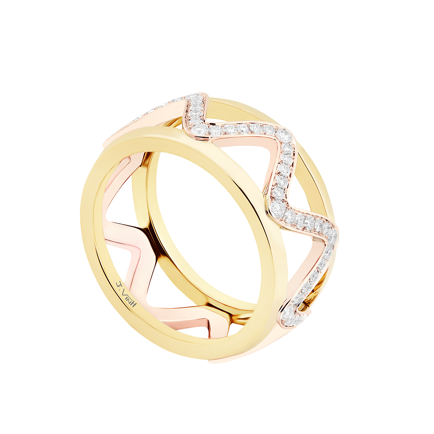 Bague Soft Vibration - Or rouge & Or jaune